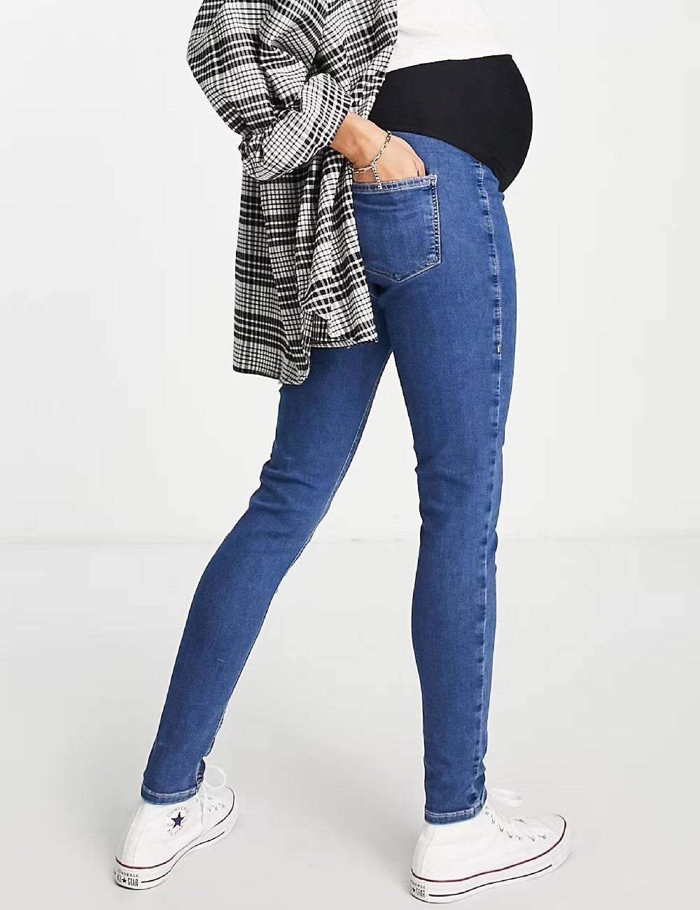 Blugi Top Shop Maternity, albastru - 1 | YEO