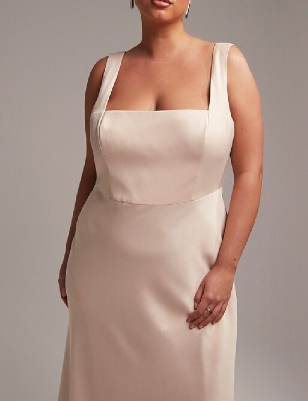 Rochie lunga ASOS Curve, roz pal - 1 | YEO
