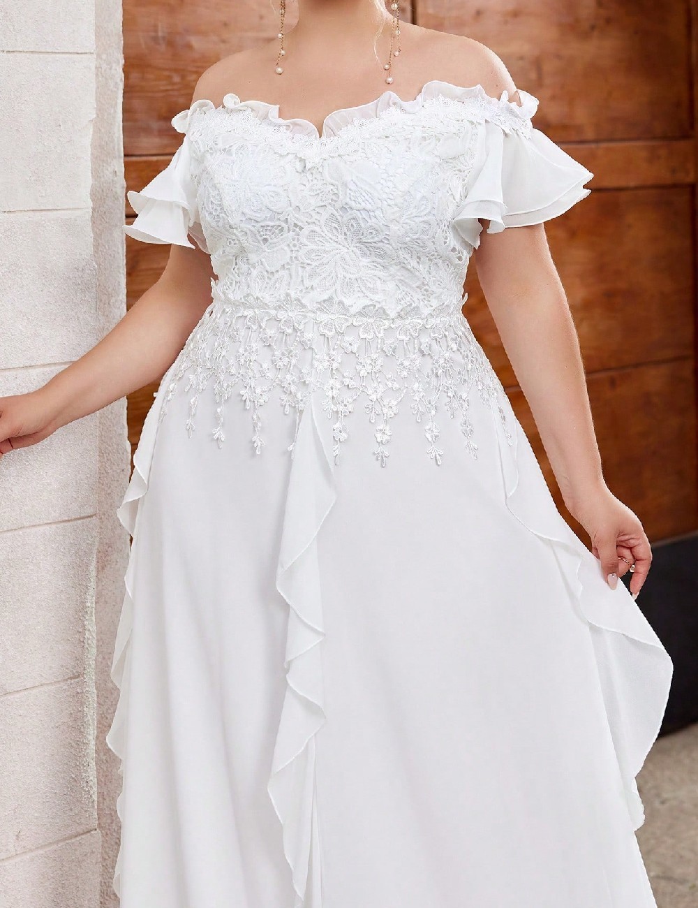 Rochie lunga SHEIN CURVE, alb - 1 | YEO
