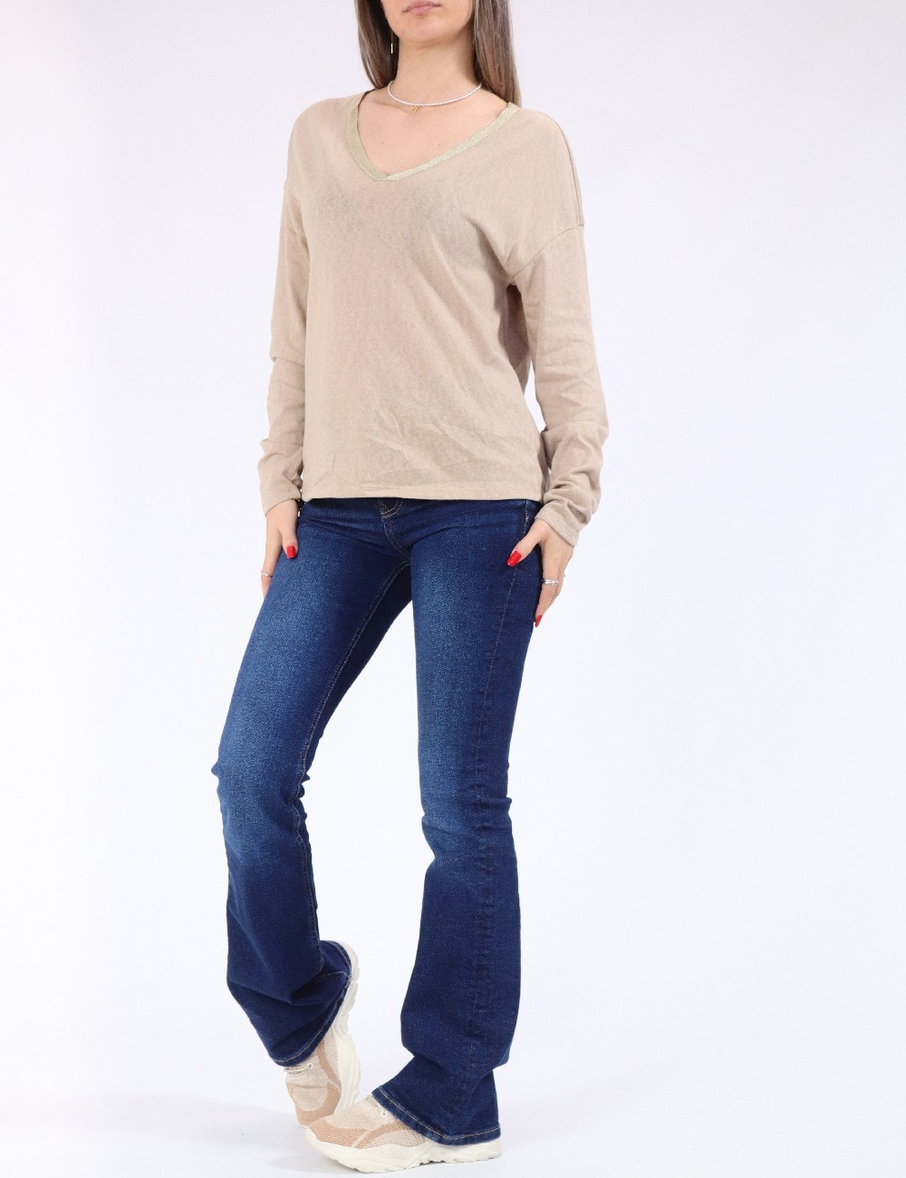 Bluza Only, bej - 1 | YEO
