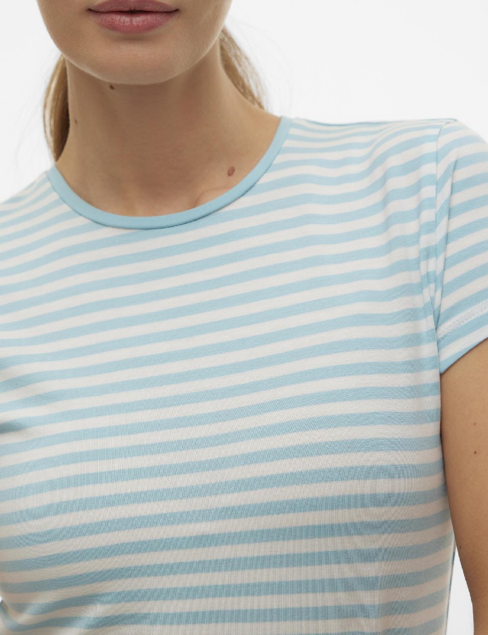 Tricou Vero Moda, albastru/alb - 1 | YEO