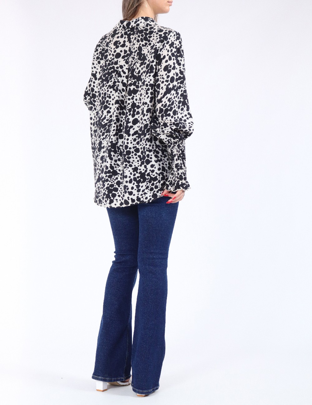 Camasa Vero Moda, alb/negru - 1 | YEO