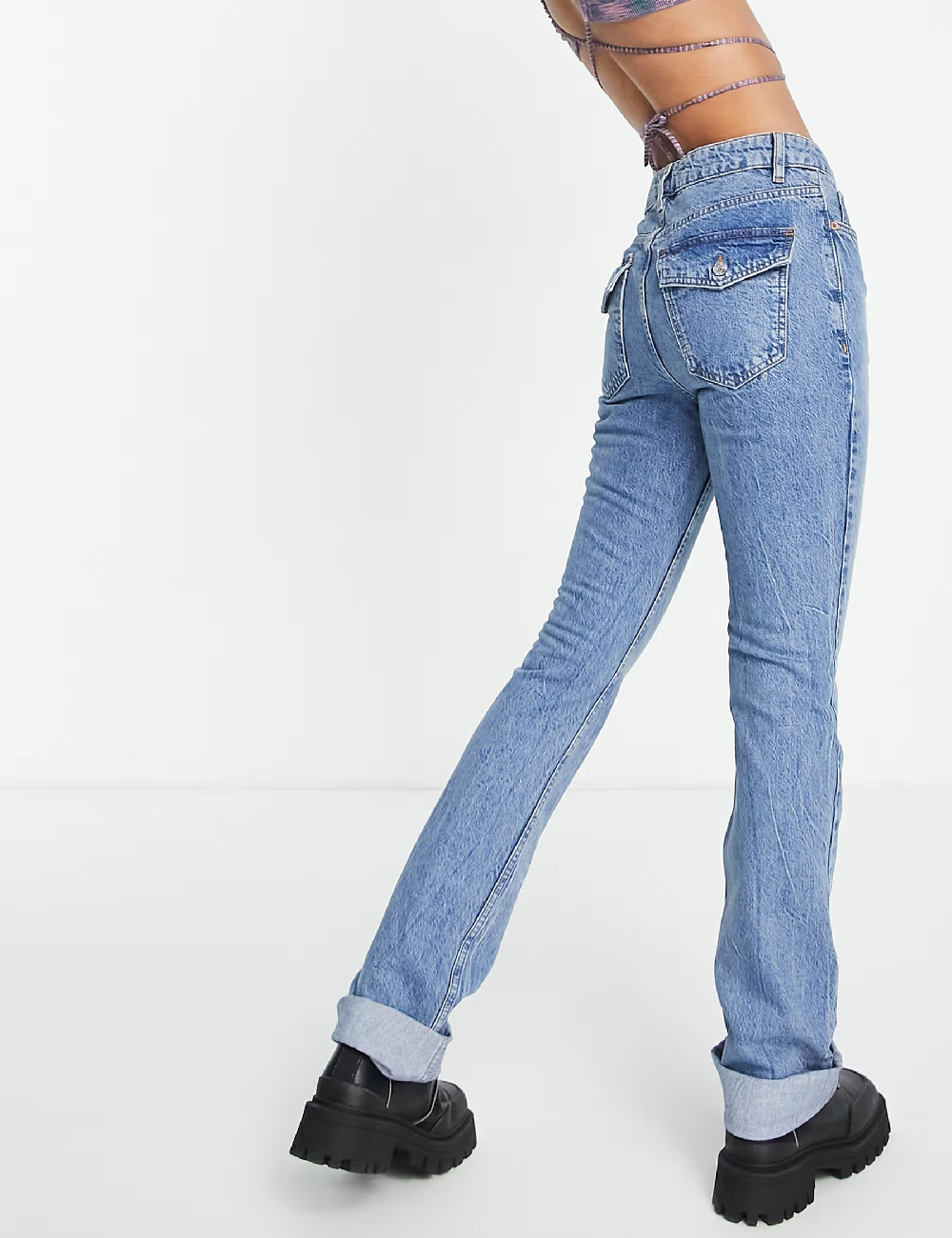 Blugi ASOS, albastru - 1 | YEO
