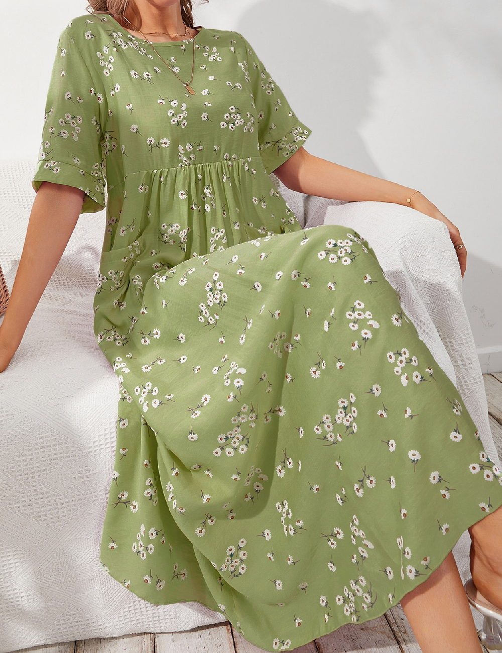 Rochie lunga SHEIN, verde