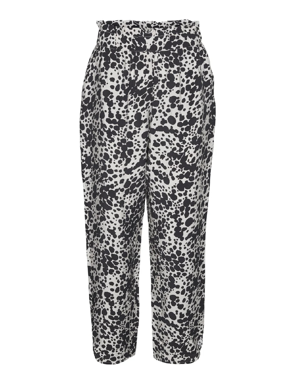 Pantaloni Vero Moda, bej/negru