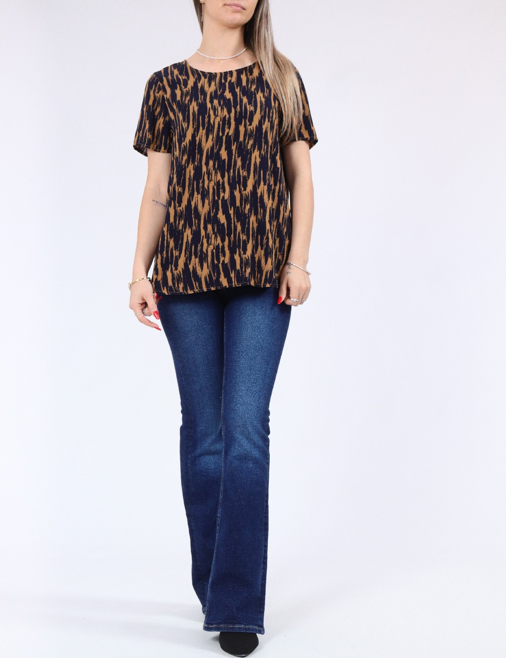 Bluza Vero Moda, maro/albastru - 1 | YEO
