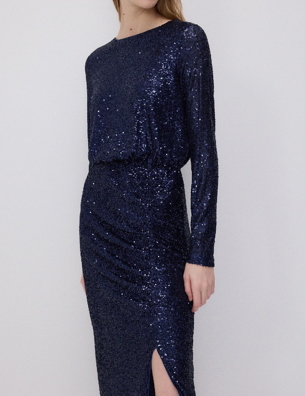 Rochie medie Reserved, bleumarin inchis - 1 | YEO