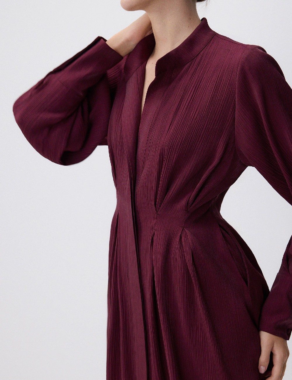 Rochie medie Reserved, pruna - 1 | YEO