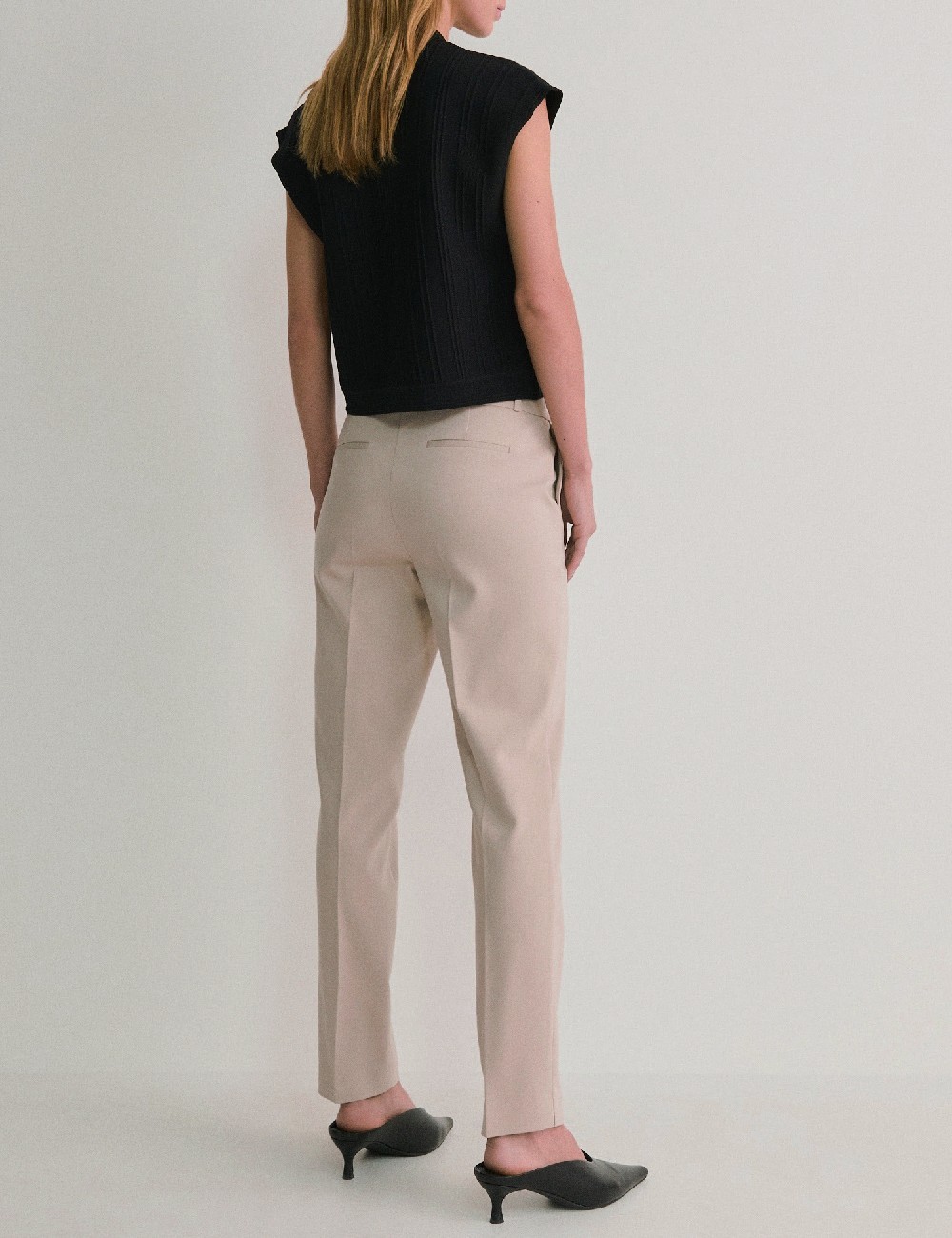 Pantaloni Reserved, bej - 1 | YEO