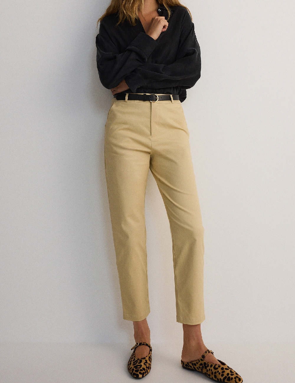 Pantaloni Reserved, crem