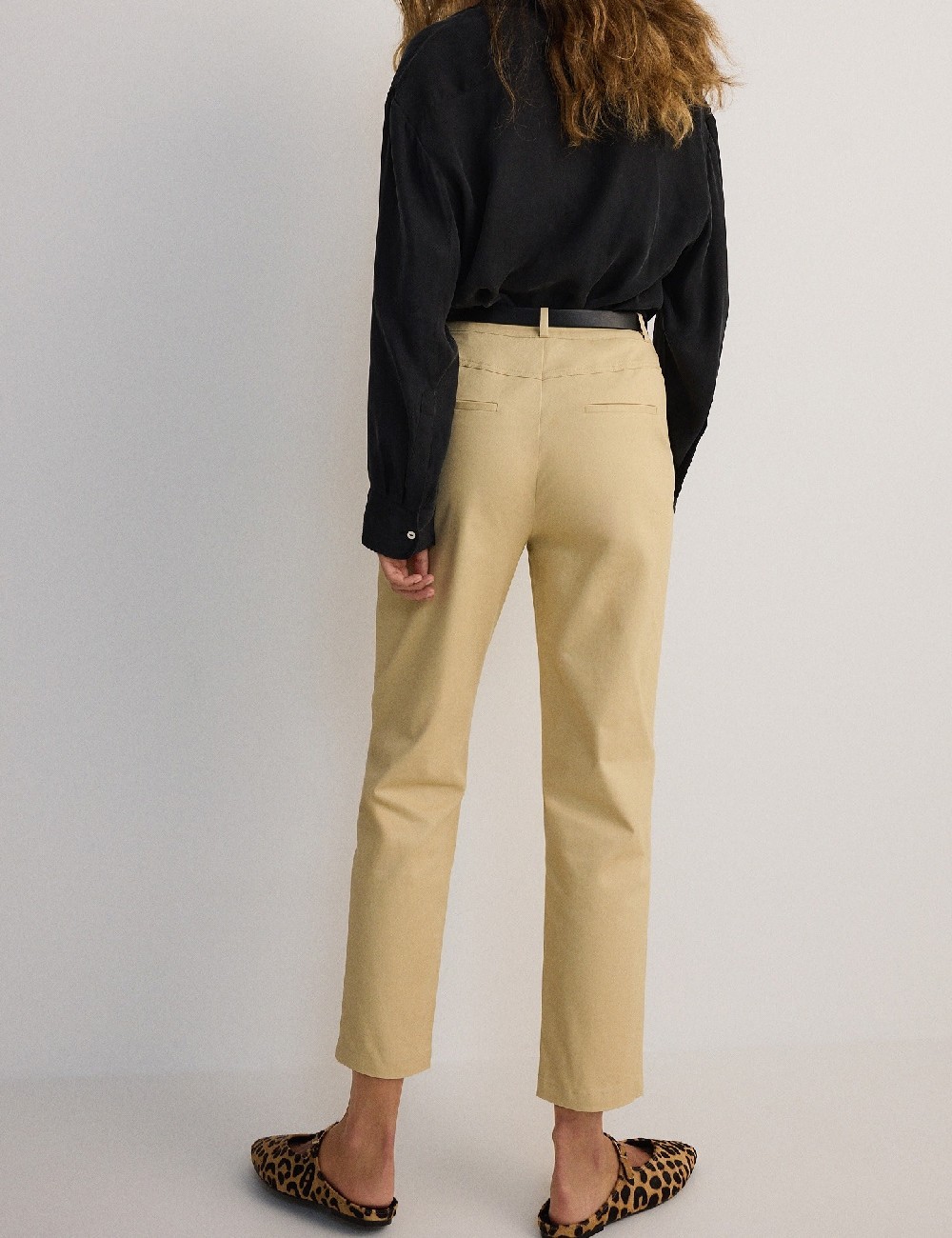 Pantaloni Reserved, crem - 1 | YEO