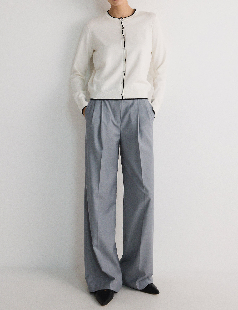 Cardigan Reserved, ecru