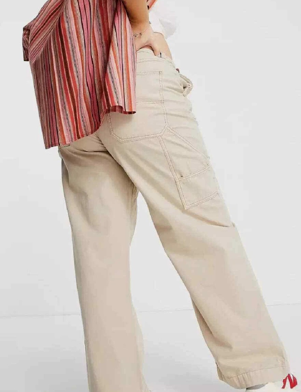 Pantaloni Collusion Plus Size, bej - 1 | YEO
