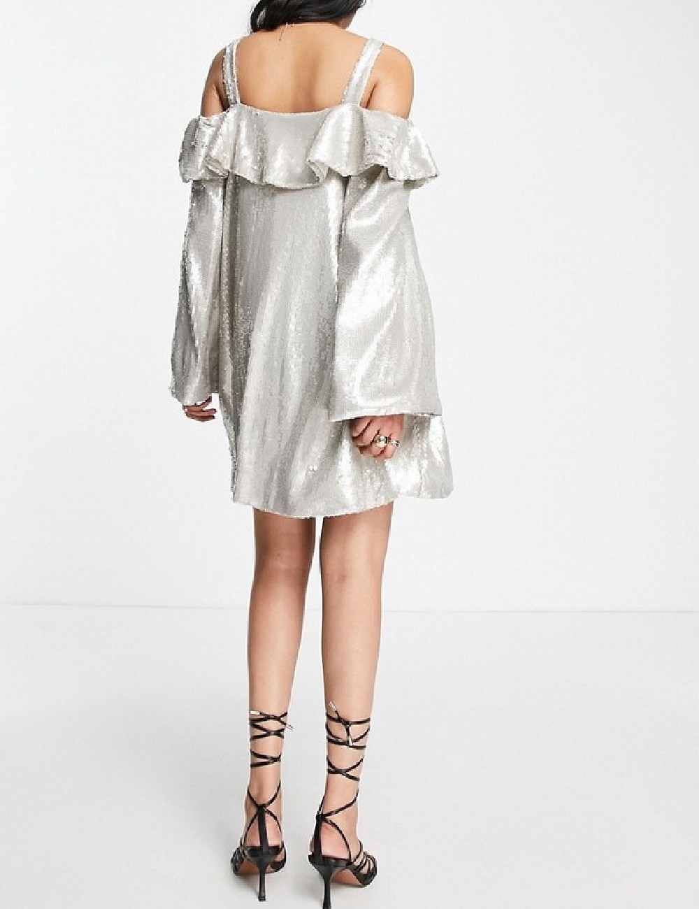 Rochie scurta Top Shop, argintiu - 1 | YEO