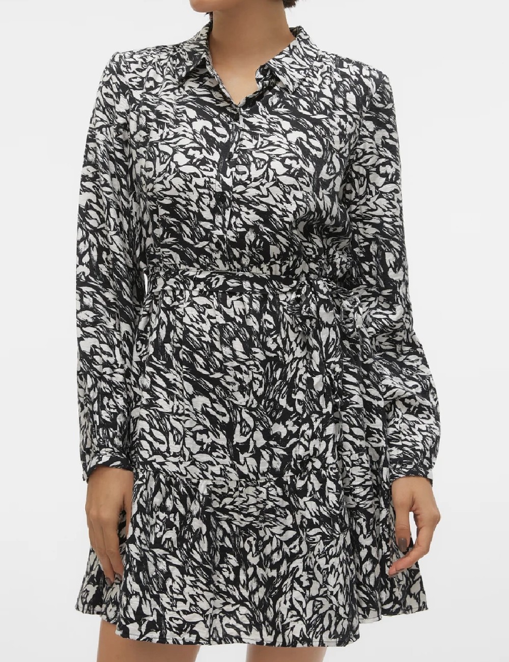 Rochie scurta Vero Moda, alb/negru - 1 | YEO