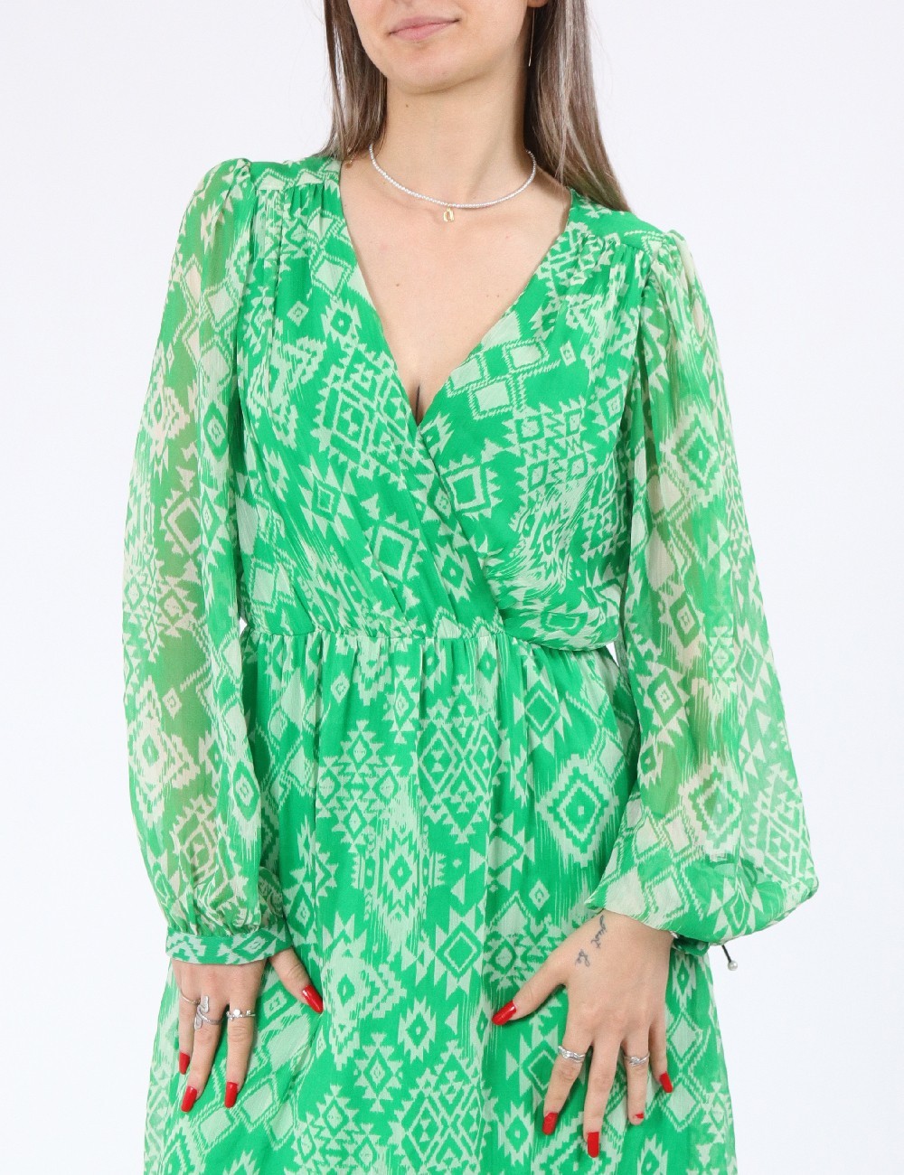 Rochie medie Vero Moda, verde - 1 | YEO