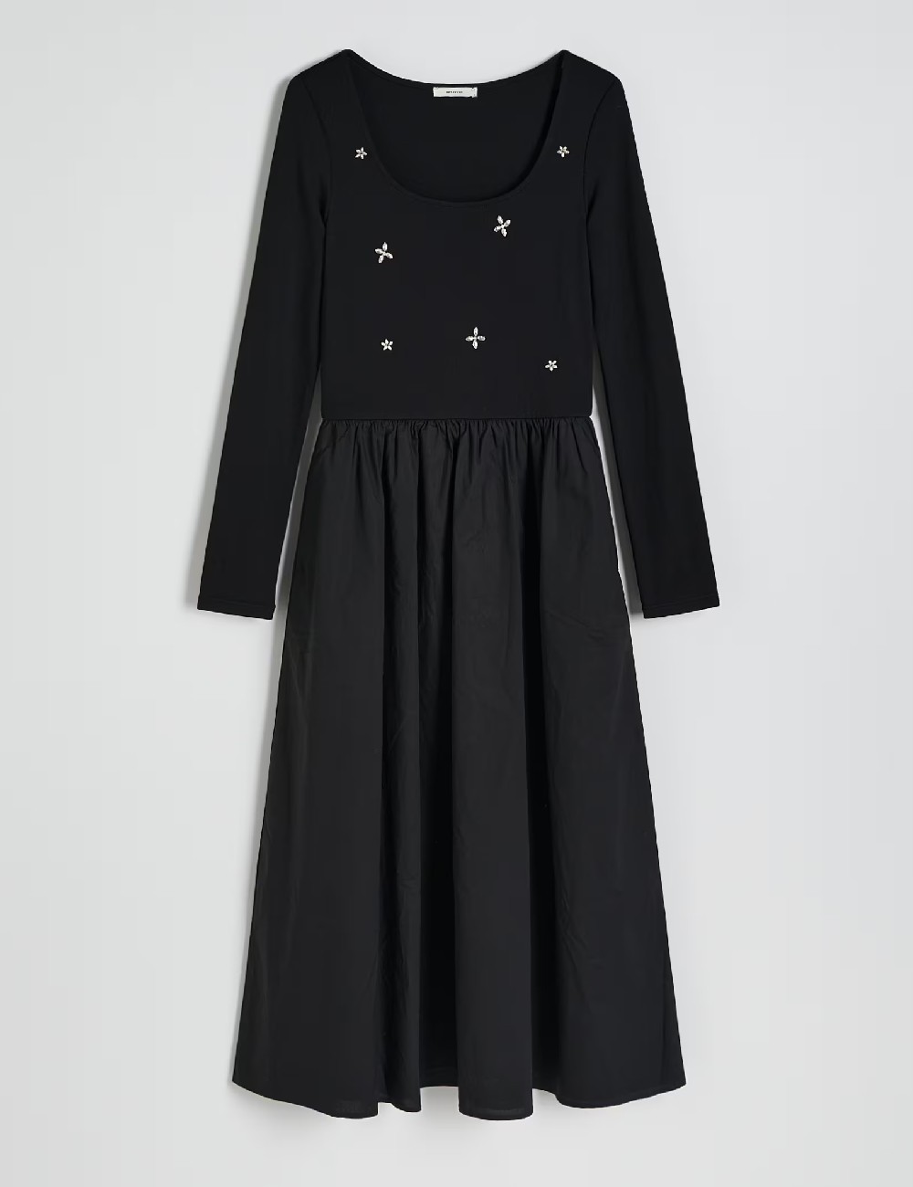 Rochie medie Reserved, negru - 1 | YEO