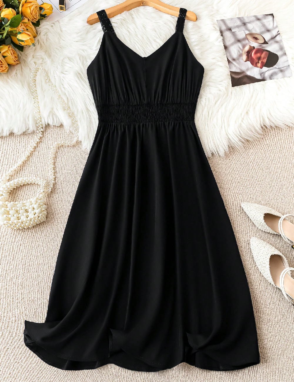 Rochie medie SHEIN CURVE, negru