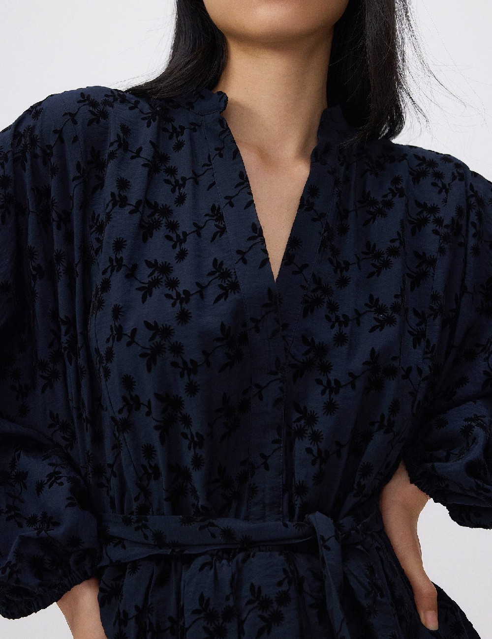 Rochie scurta Reserved, bleumarin inchis - 1 | YEO