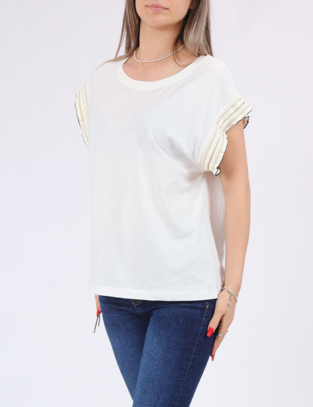 Bluza Jacqueline de Yong, alb - 1 | YEO