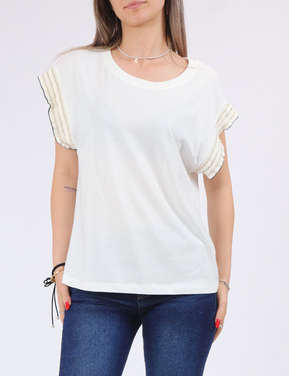 Bluza Jacqueline de Yong, alb