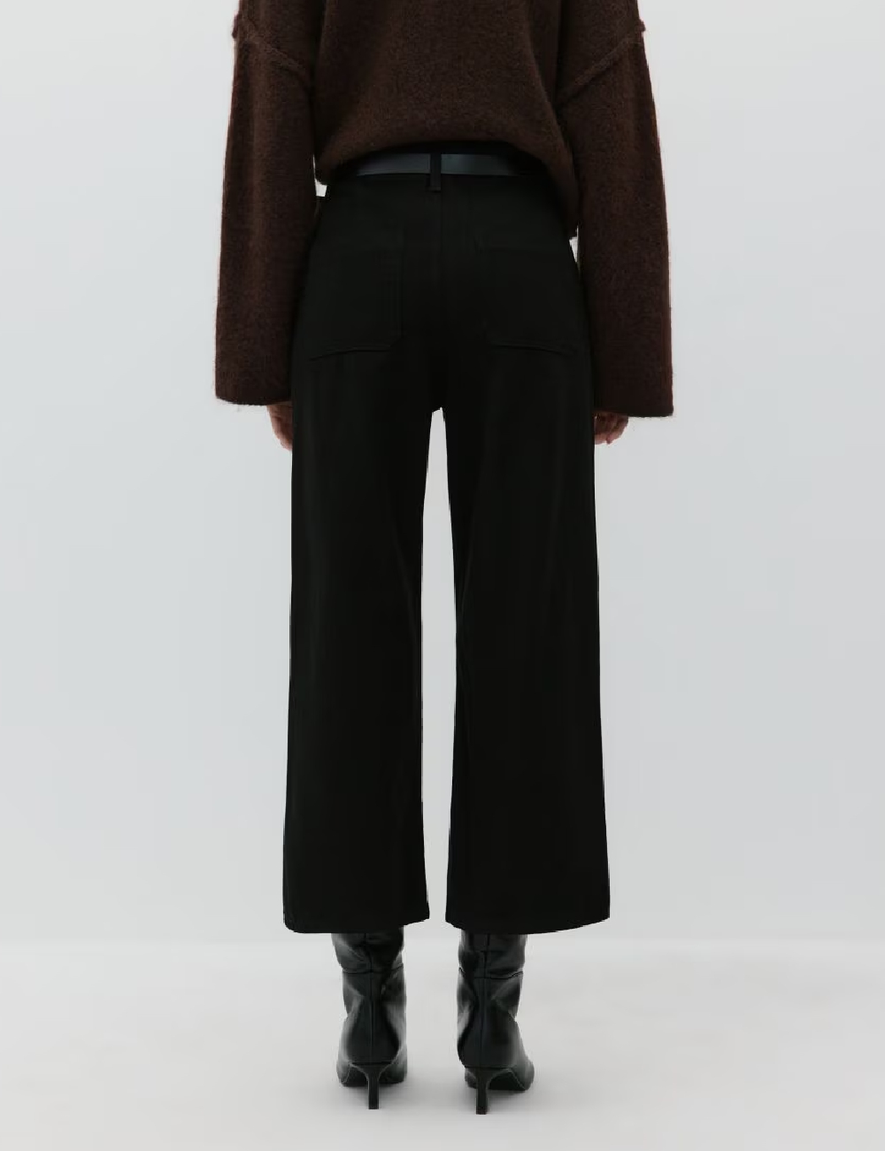 Pantaloni Reserved, negru - 1 | YEO