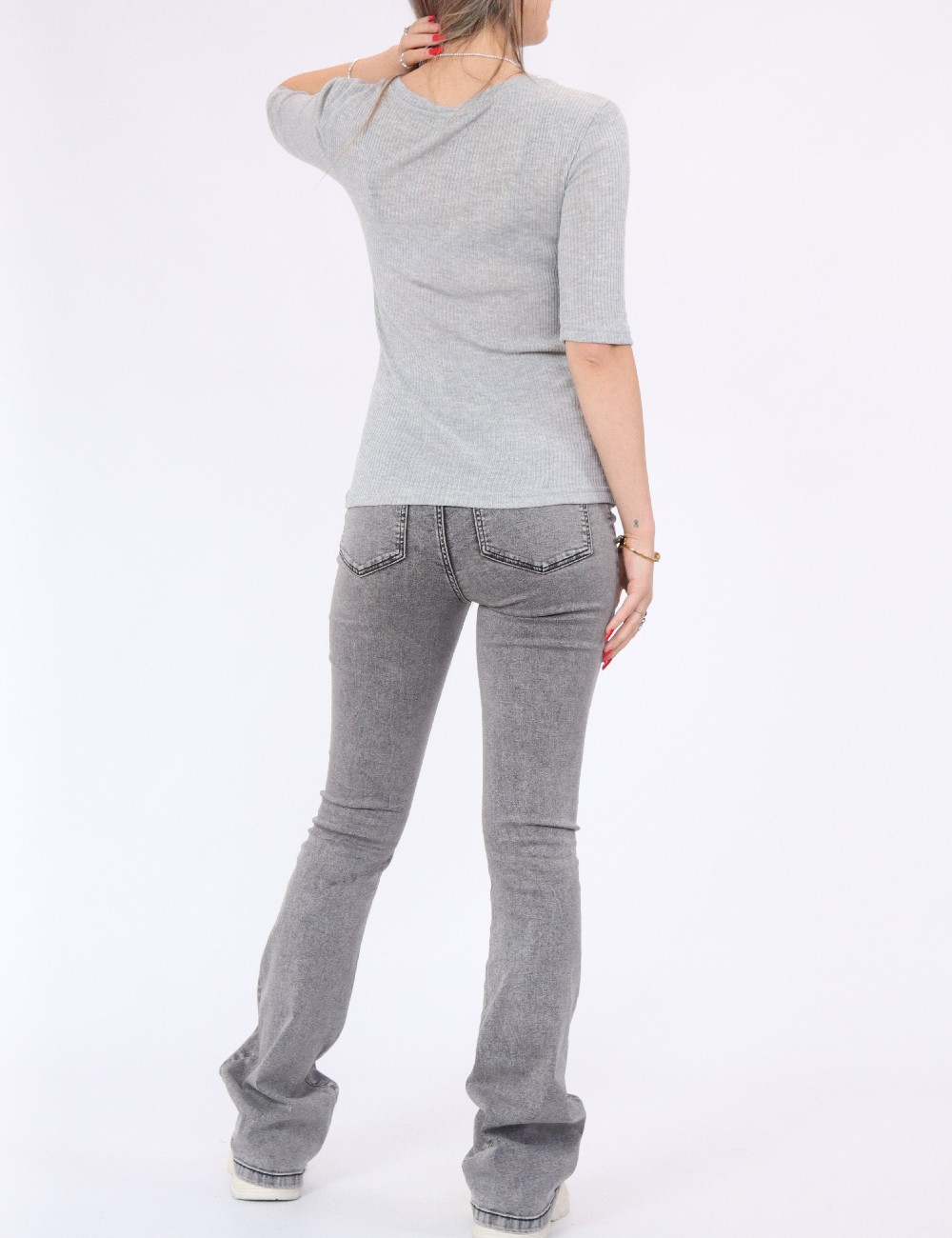 Bluza Jacqueline de Yong, gri - 1 | YEO