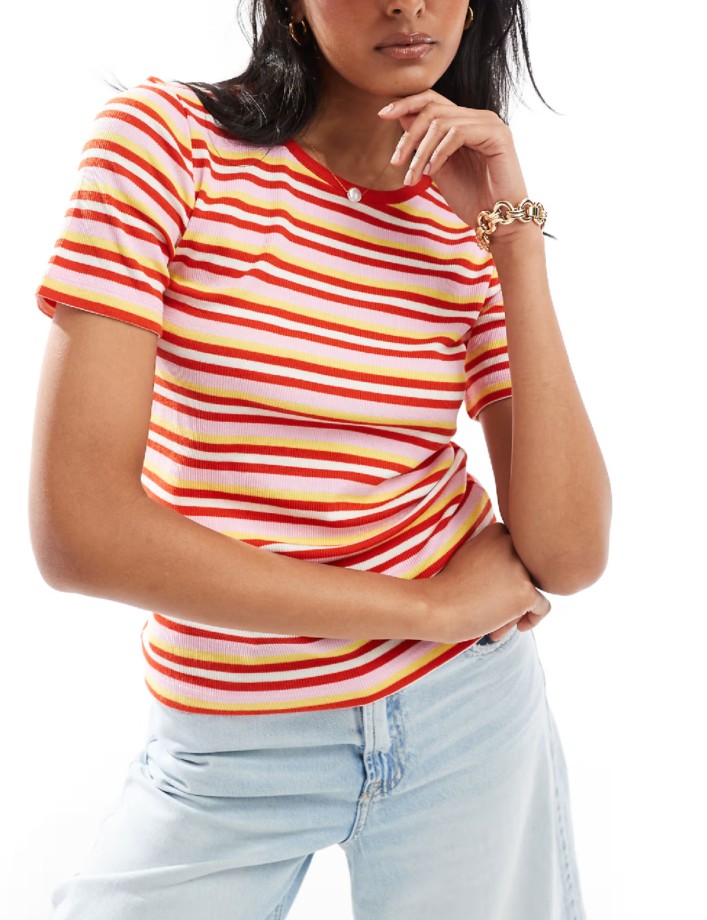 Tricou Pieces, mix culori