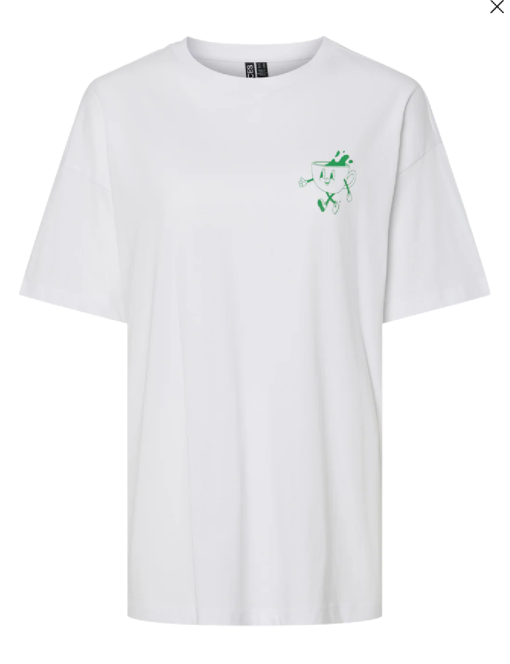 Tricou Pieces, alb