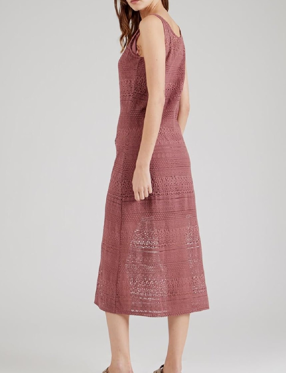 Rochie medie Vero Moda, roz pudra - 1 | YEO
