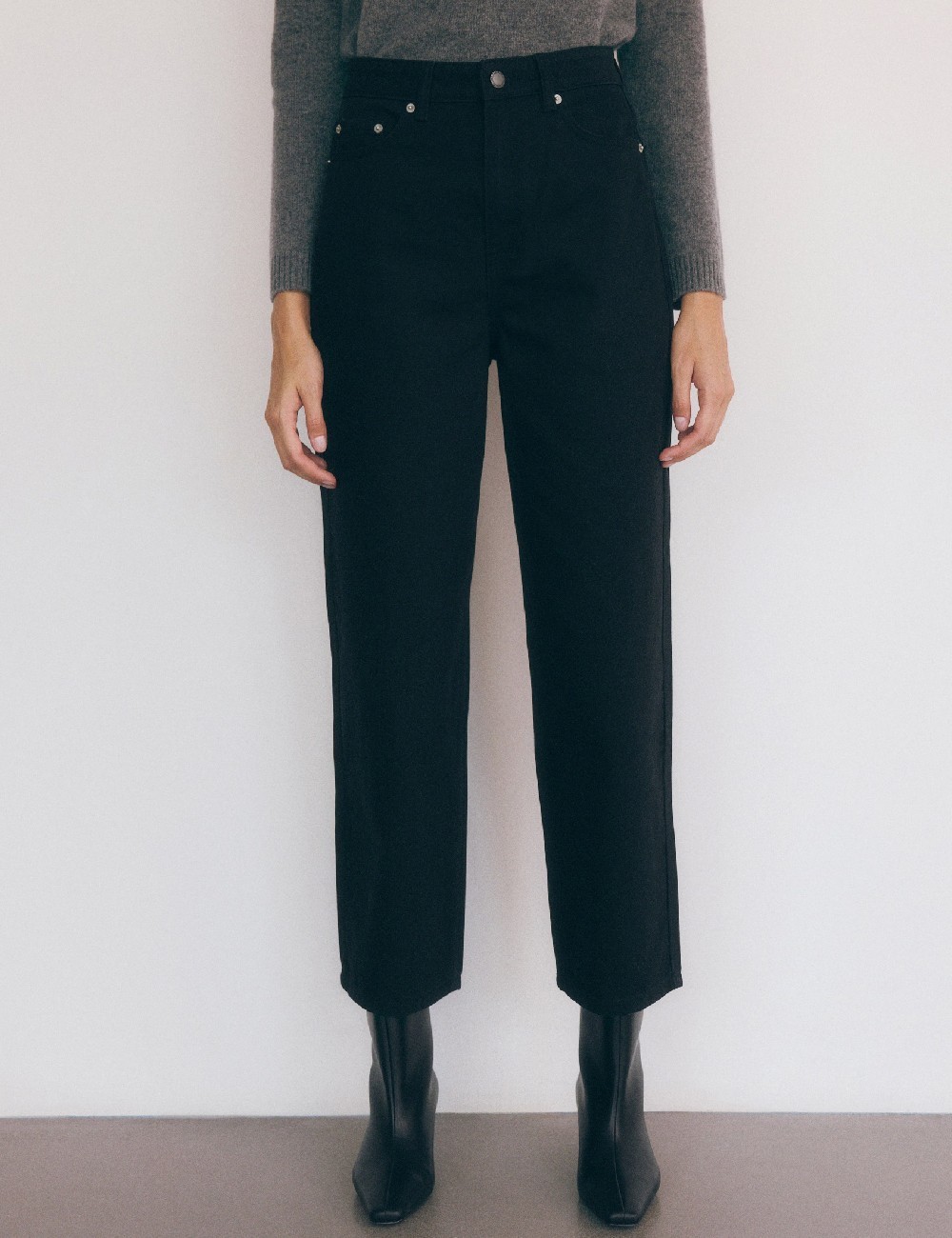 Blugi Reserved, negru - 1 | YEO