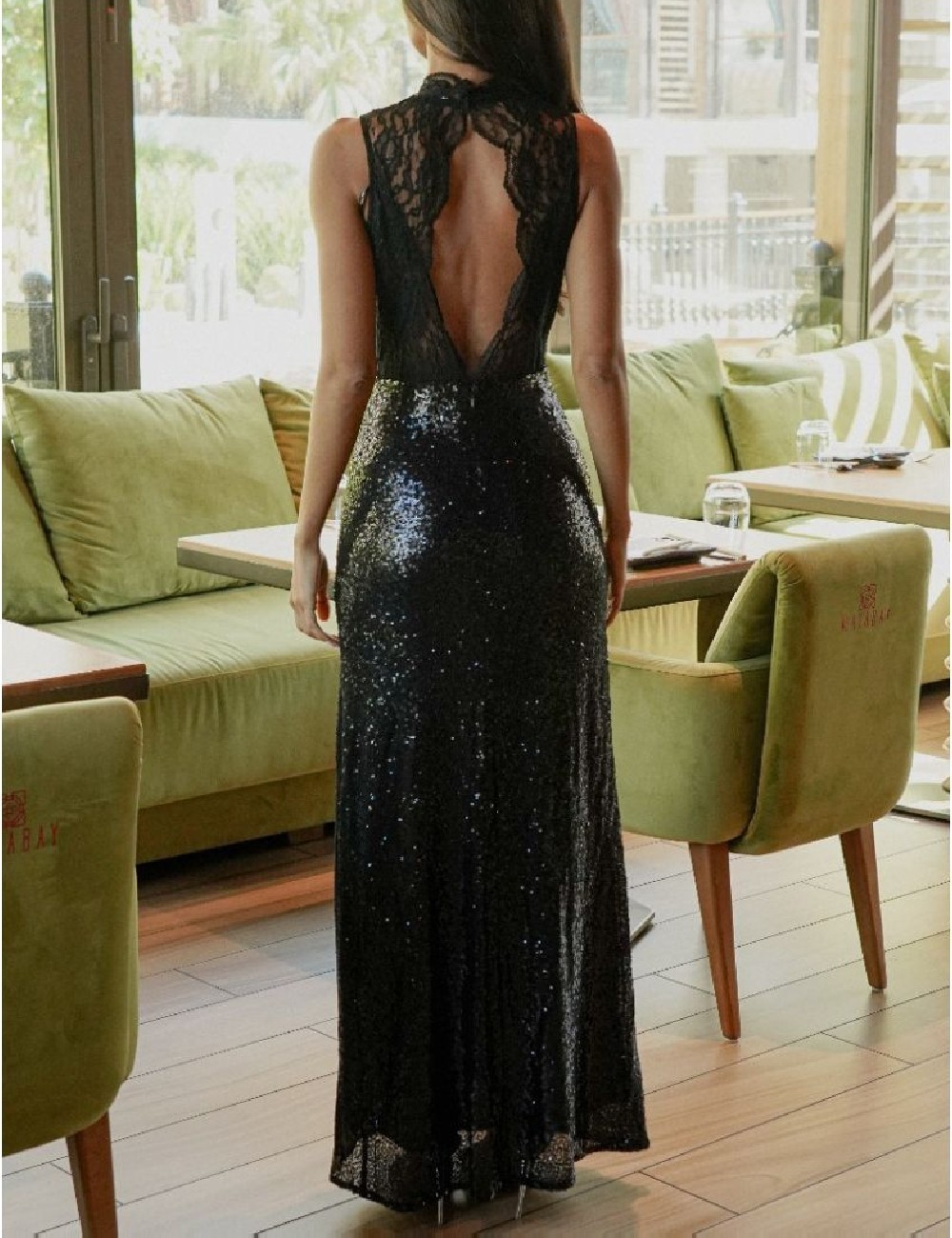 Rochie lunga TFNC London, negru - 1 | YEO