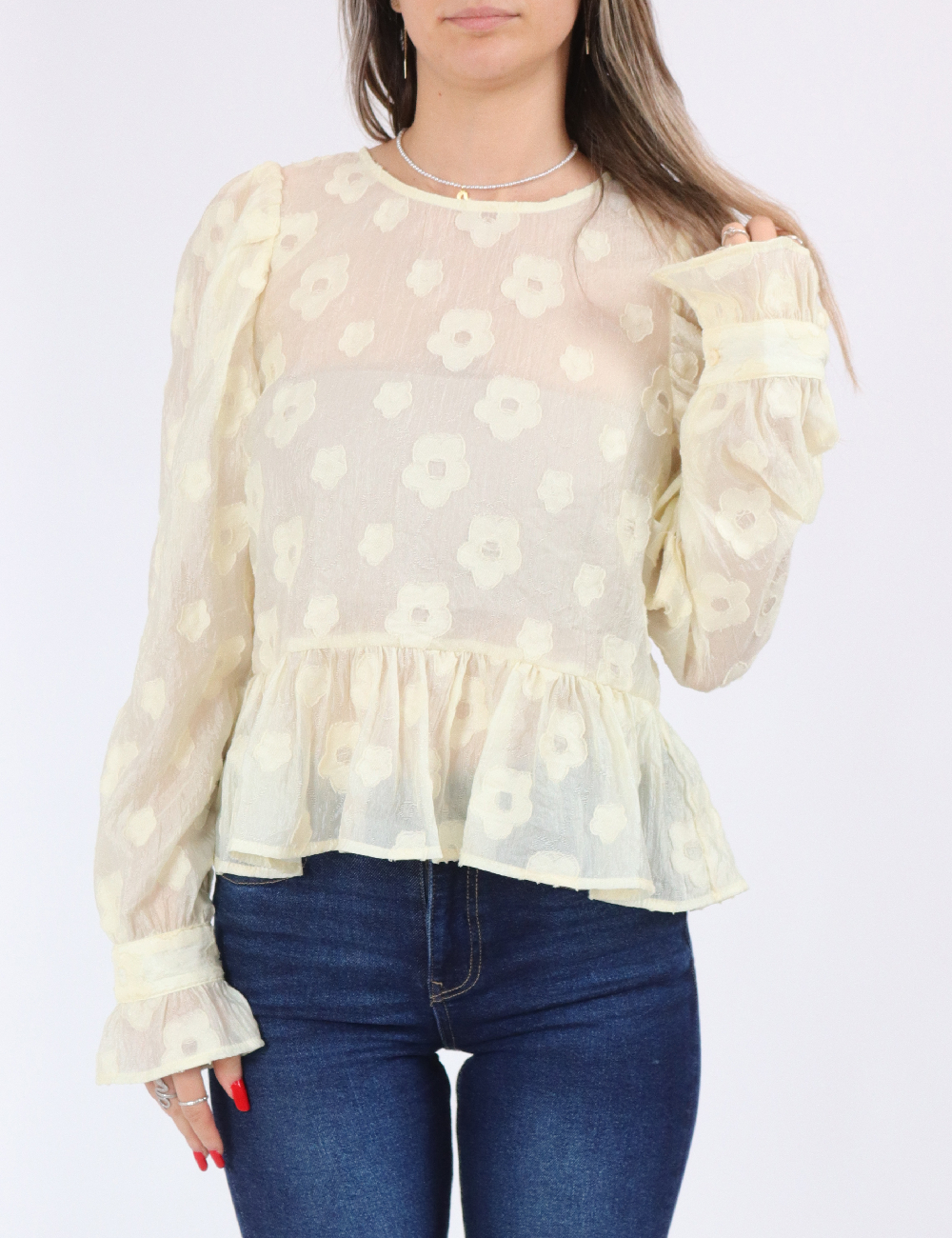 Bluza Pieces, galben