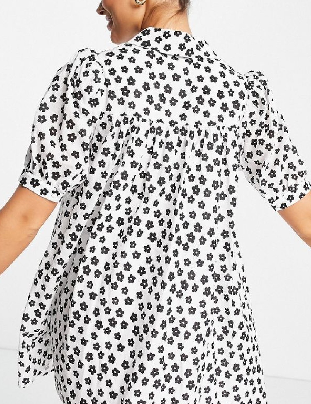 Rochie scurta Lost Ink, alb - 1 | YEO