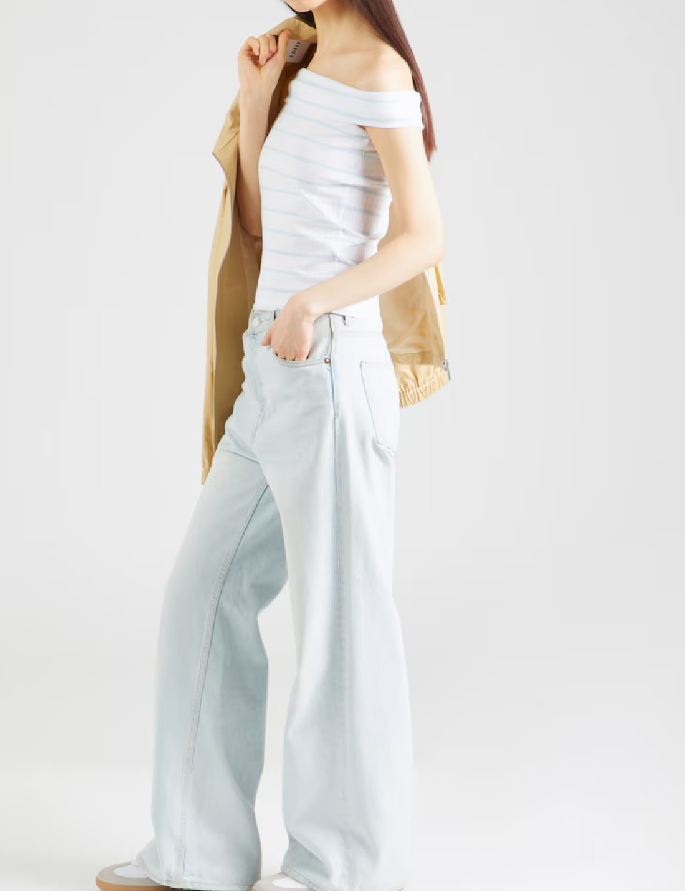 Bluza Pieces, alb - 1 | YEO