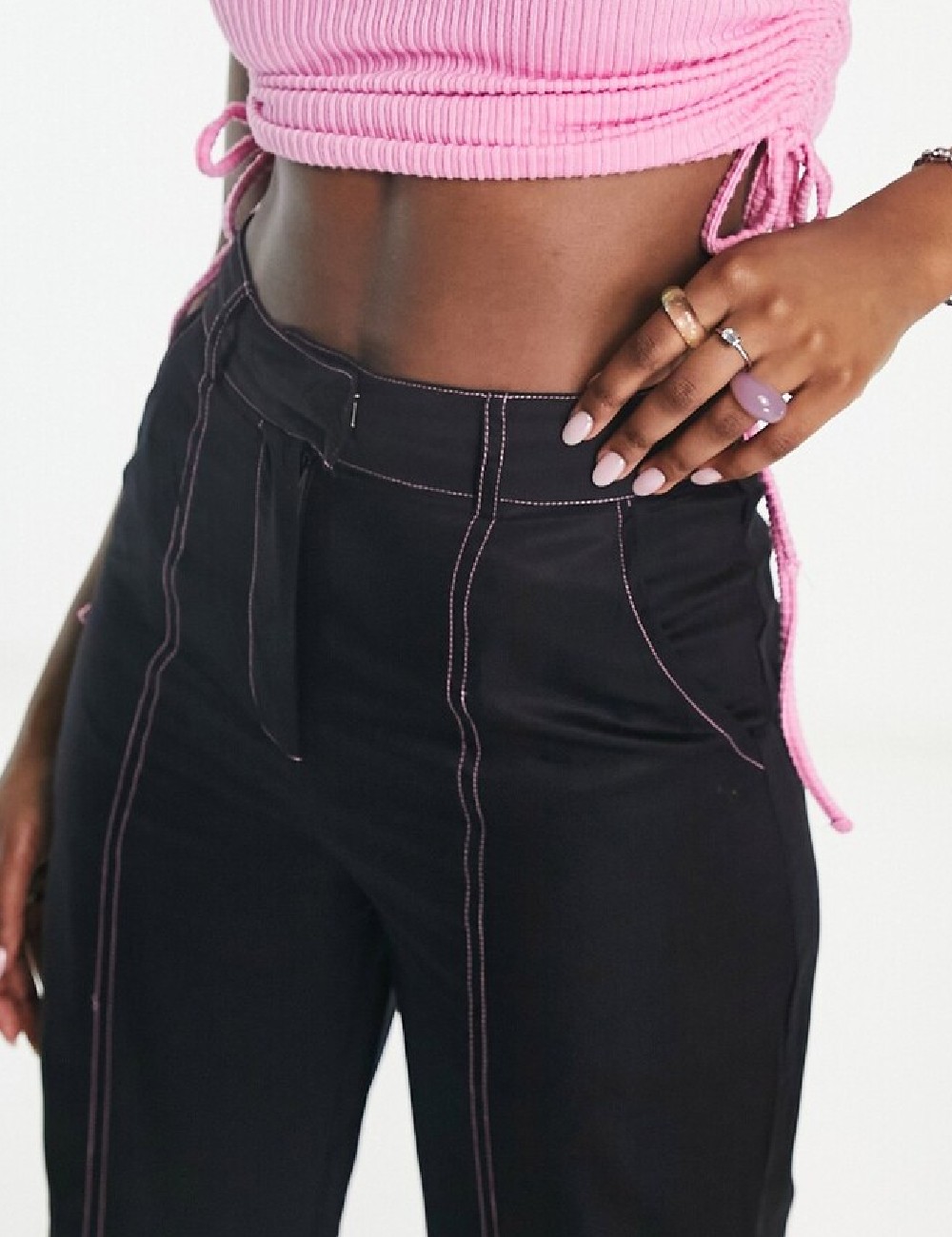 Pantaloni Heartbreak, negru - 1 | YEO