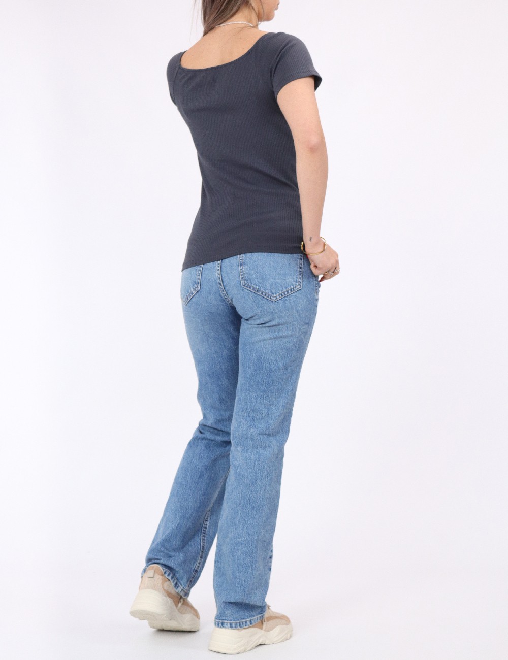 Tricou Pieces, gri - 1 | YEO