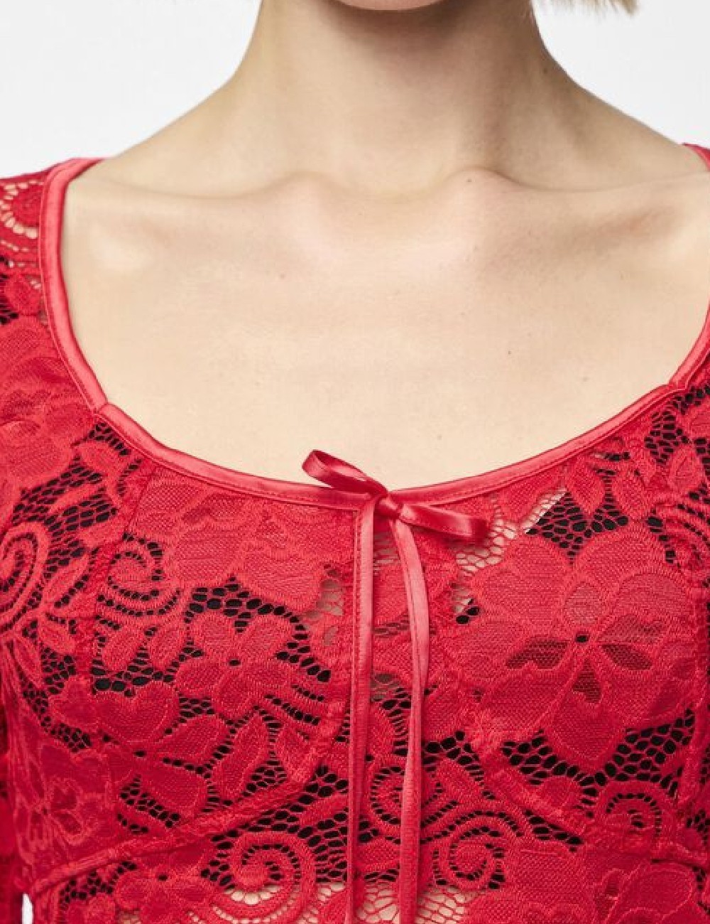 Bluza Pieces, rosu - 1 | YEO