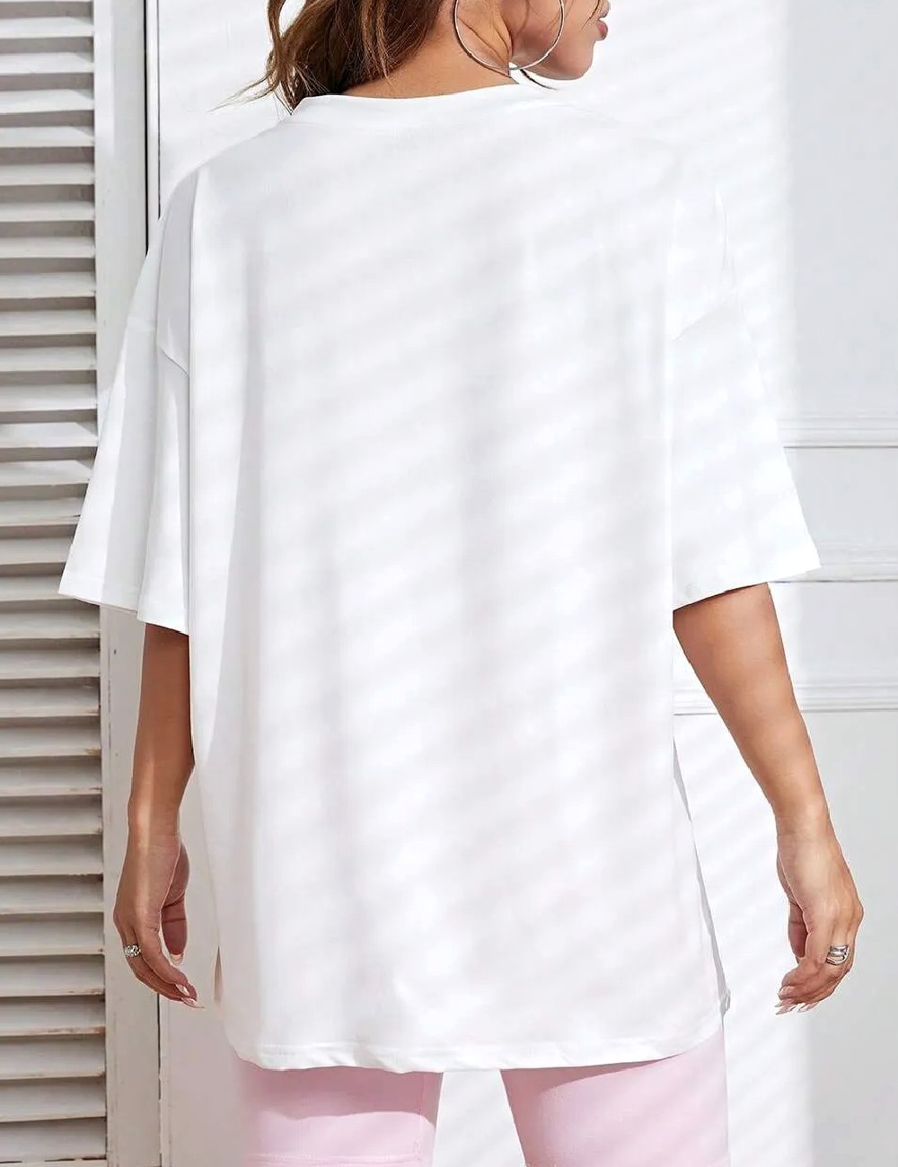 Tricou Oversize SHEIN, alb - 1 | YEO