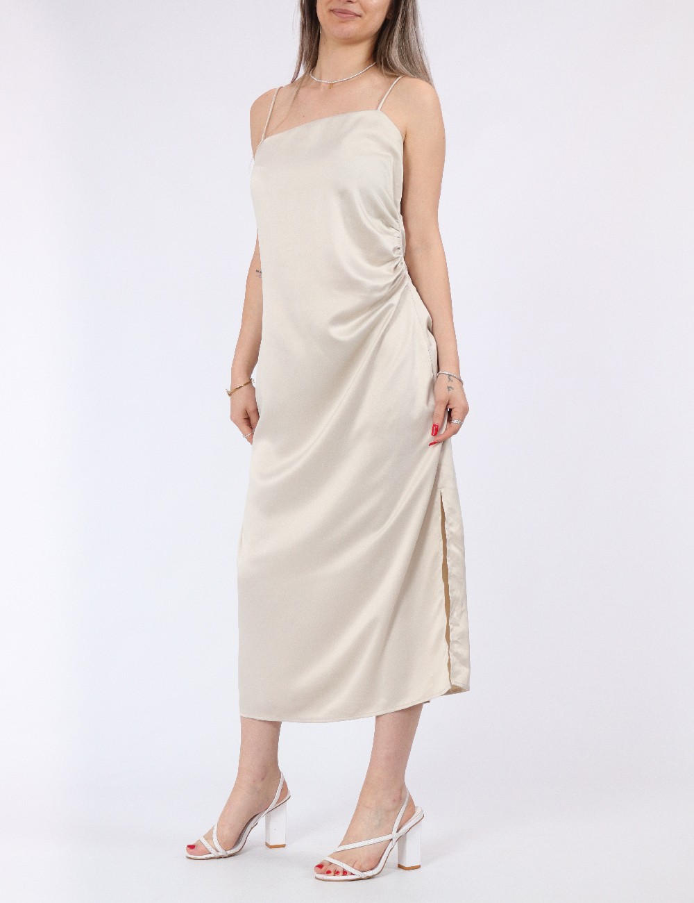Rochie medie Vero Moda, crem - 1 | YEO