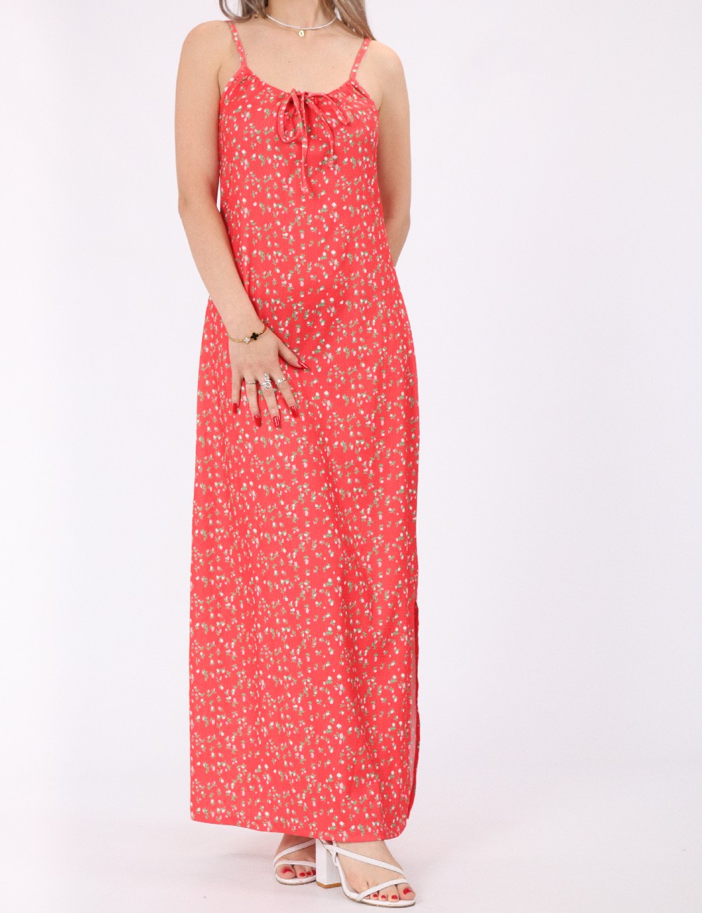 Rochie lunga Pieces, portocaliu - 1 | YEO