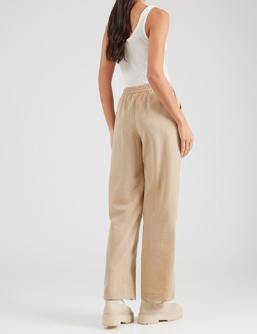 Pantaloni Pieces, crem - 1 | YEO