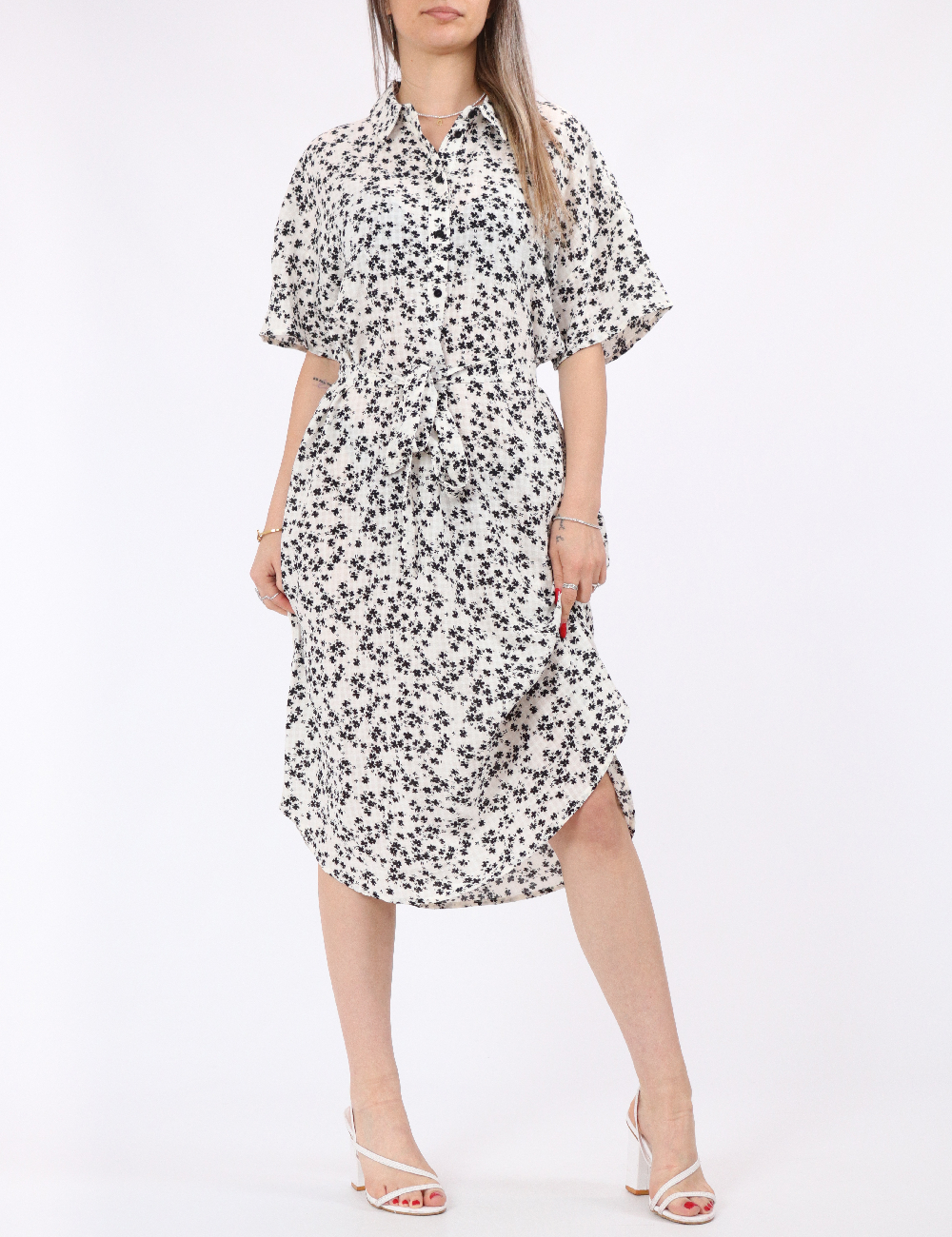 Rochie medie Vero Moda, alb