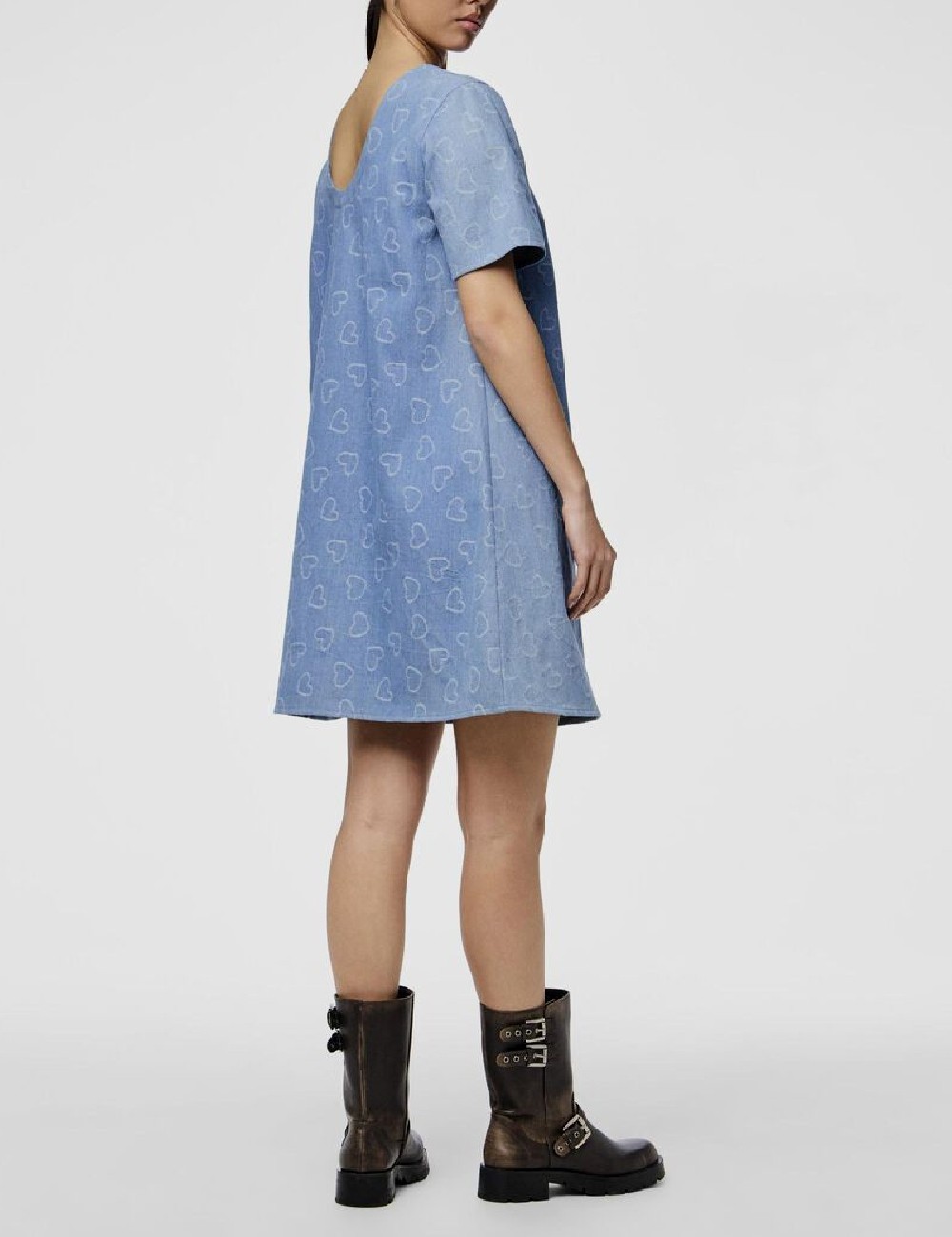 Rochie scurta Pieces, albastru - 1 | YEO