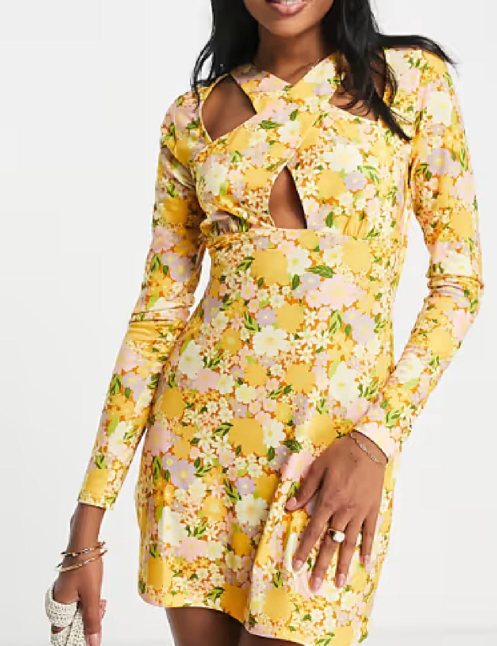 Rochie scurta the frolic, galben
