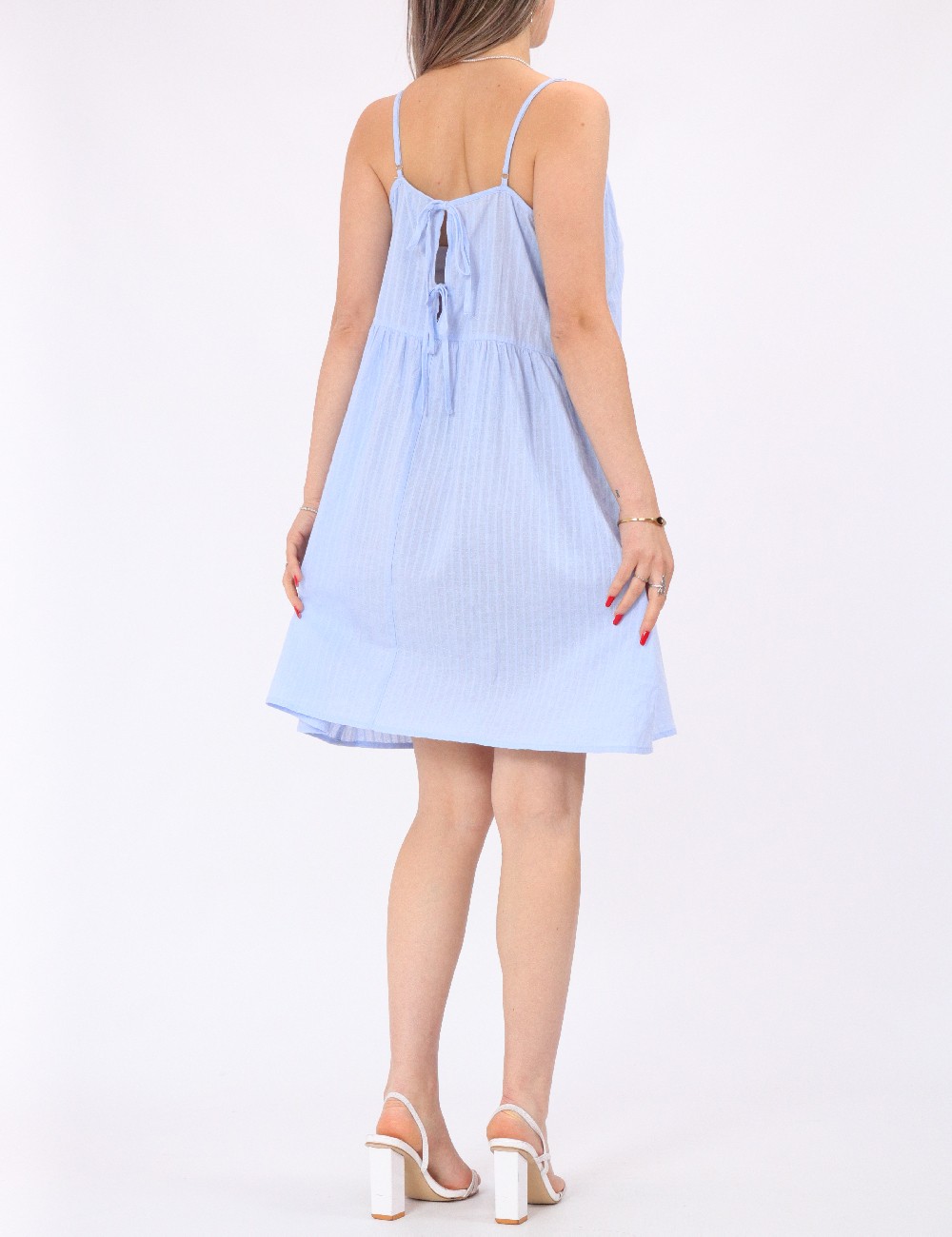 Rochie scurta Pieces, albastru - 1 | YEO