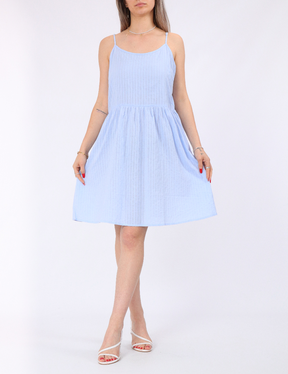 Rochie scurta Pieces, albastru