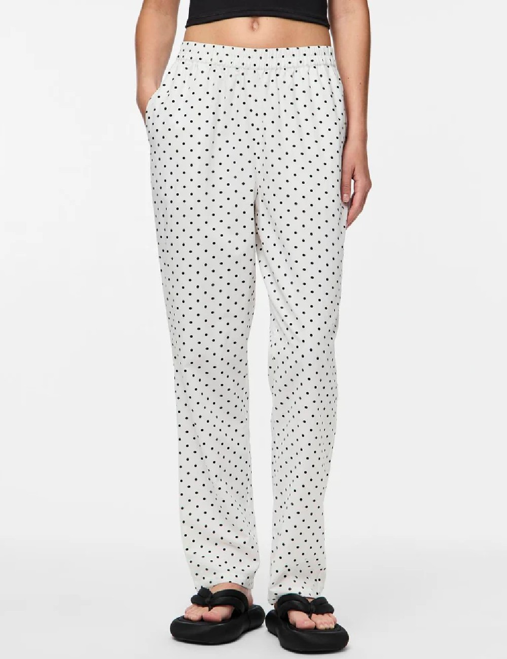 Pantaloni Pieces, alb - 1 | YEO