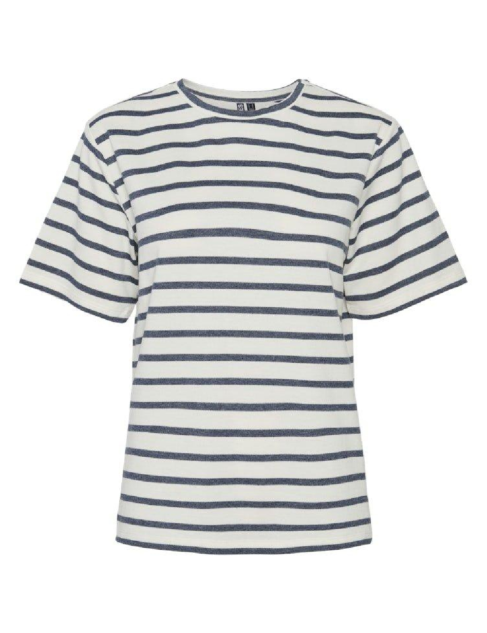 Tricou Pieces, ecru/albastru