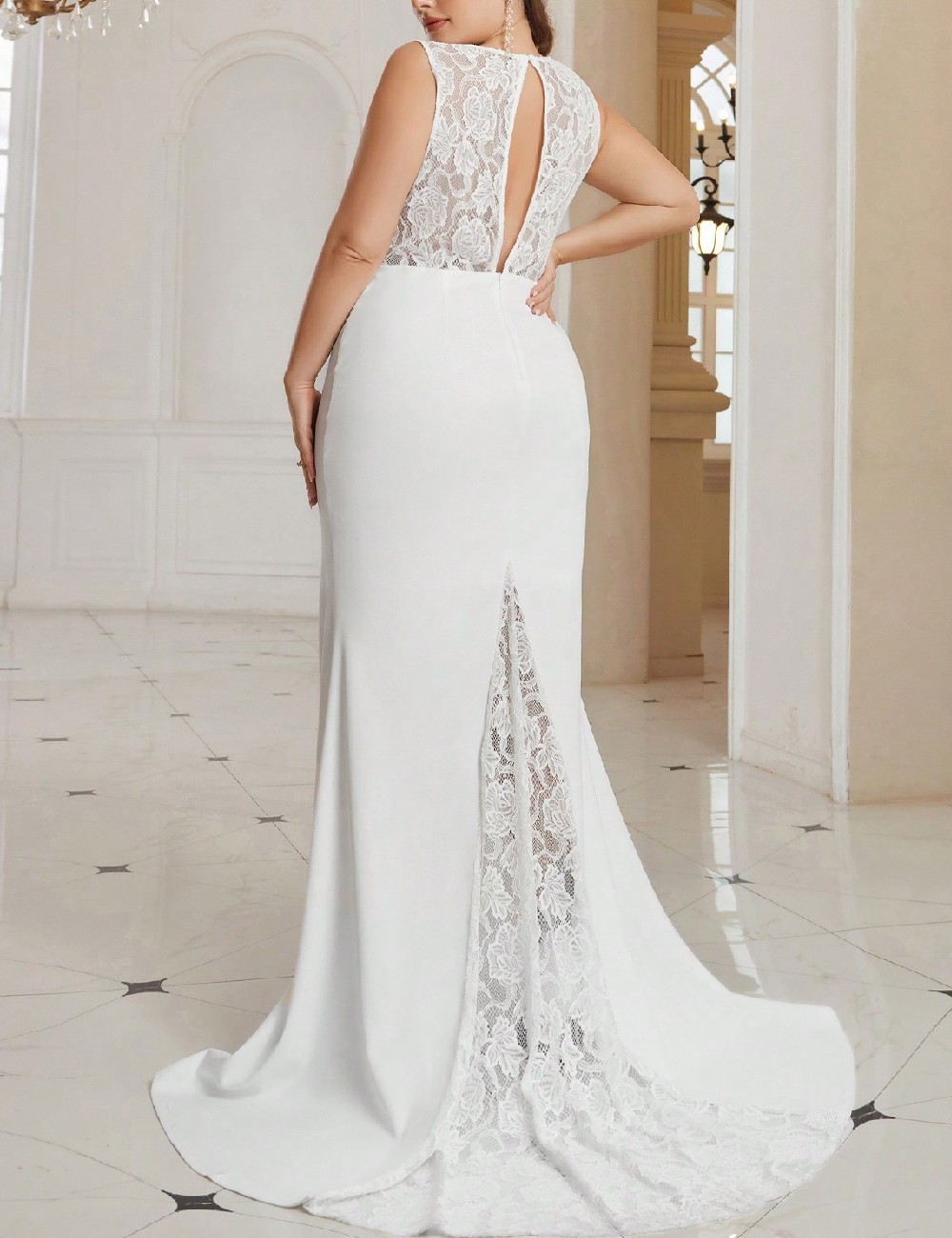 Rochie lunga SHEIN CURVE, alb - 1 | YEO